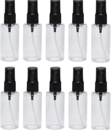 50ML - 10 Adet - Şeffaf Boş Plastik Pet Şişe