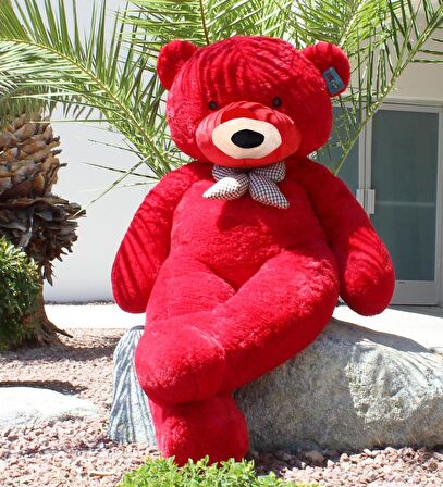Peluş 120 cm Papyonlu Sevimli  Ayı - Sevgiliye Özel Hediye