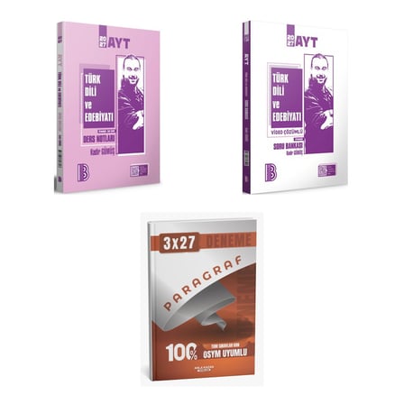 2027 Benim Hocam AYT Türk Dili ve Edebiyatı Edebiyat Konu + Video Çözümlü Soru + Ankapade 3'lü Set