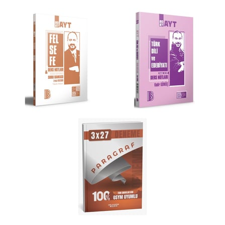 2027 Benim Hocam AYT ve Felsefe Video Çözümlü + Edebiyat Türk Dili Edebiyatı Konu + Ankapade 3'lü Set