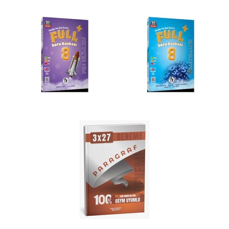 2027 Fi 8. SINIF FULL Fen BİLİMLERİ + Matematik Soru + anla kazan paragraf deneme 3'lü Set
