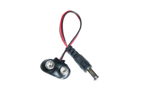 DC Jack Çıkışlı 9V Pil Soketi - Arduino Uyumlu (1 Adet)