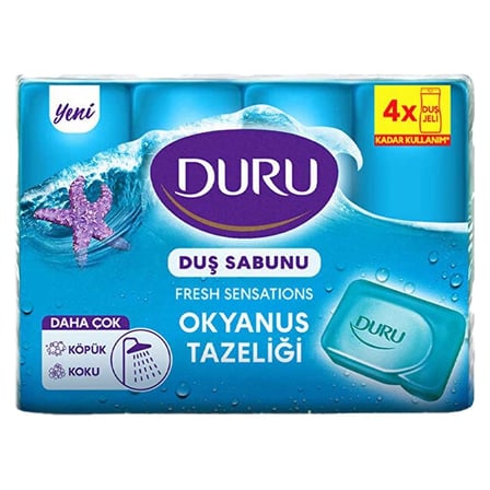 3 Adet Duru Okyanus Tazeliği Duş Sabunu 4x150 G