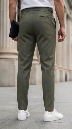 Modi Green Erkek Toka Detaylı Oldmoney Kumaş Pantolon
