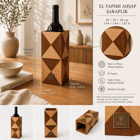 Bali Collection Şaraplık – Dekoratif Şarap Şişesi Standı
