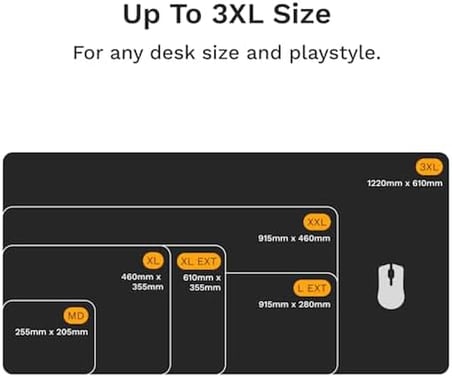 Glorious Oyun Fare Altlığı GMP 2 – XL – Su sıçramasına dayanıklı fare altlığı, tüm oyun sensörleri için optimize edilmiştir, hız ve kontrol için, çerçevesiz tasarım – 460 mm x 355 mm x 3 mm – XL