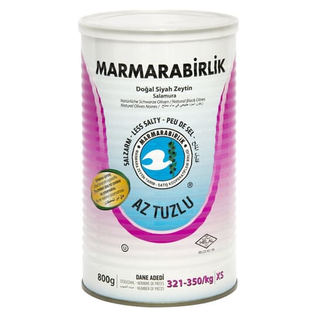 4 Adet Marmarabirlik Az Tuzlu Zeytin 800 G 321-350 Ad/Kg