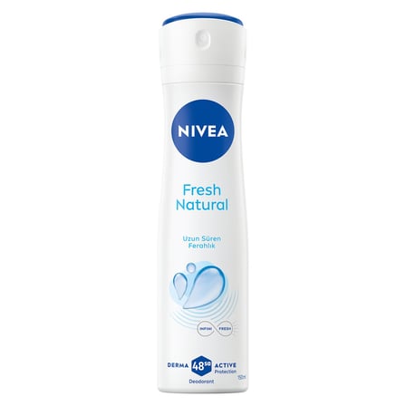 5 Adet NIVEA Kadın Sprey Deodorant Fresh Natural 150 Ml