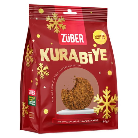 4 Adet Züber Yulaflı Tarçınlı Ve Zencefilli Kurabiye 80 G