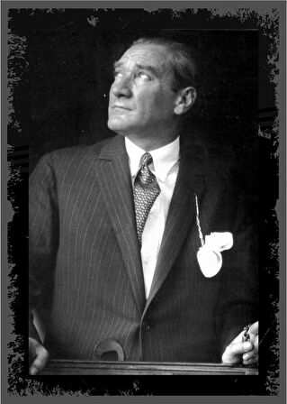 Mustafa Kemal Atatürk Ahşap Retro Vintage Poster