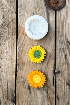 Ayçiçeği Tekli Mum Kalıbı (Silikon) (1 Adet)