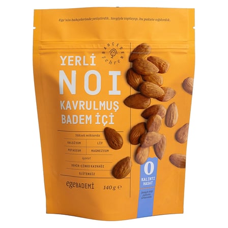 3 Adet Noi Ege Bademi Tuzsuz Kavrulmuş Badem İçi 140 G