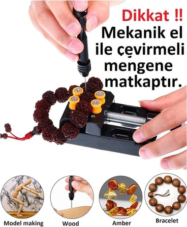 El Matkabı 6Lı Matkap Uc Seti Mekanik Pim Mengenesi Hassas Elektronikçi Saatçi Boncuk Delme Aleti