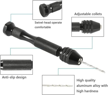 El Matkabı 6Lı Matkap Uc Seti Mekanik Pim Mengenesi Hassas Elektronikçi Saatçi Boncuk Delme Aleti