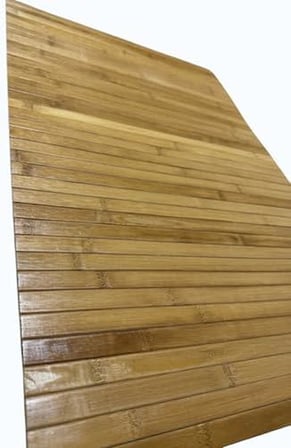 Bambu Banyo Matı, Kaydırmaz TPE Tabanlı, Suya Dayanıklı, Rulo Yapılabilir, 45x68 cm, Banyo ve Mutfak için