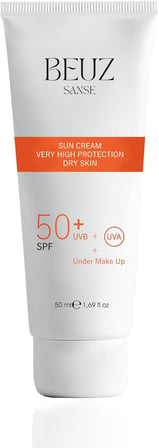 Sanse Spf50+ Kuru Ciltler İçin Çok Yüksek Korumalı Güneş Kremi &amp; Makyaj Bazı - 50 ml