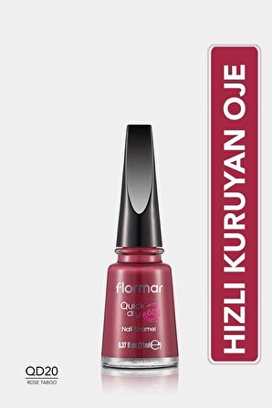 Flormar Oje - Quick Dry Nail Enamel QD20 Rose Taboo 8690604378760