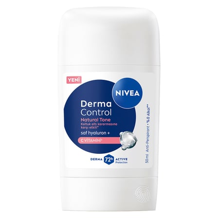 5 Adet NIVEA Kadın Stick Deodorant Derma Control Natural Tone Koltuk Altı Kararmasına Karşı 50 Ml
