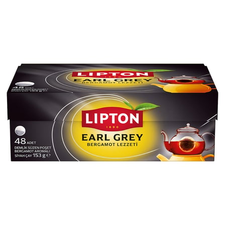 3 Adet Lipton Earl Grey Demlik Poşet Çay 48'li 153 g