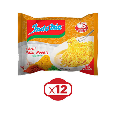 Indomie Noodle Köri 75 Gr x 12 Adet