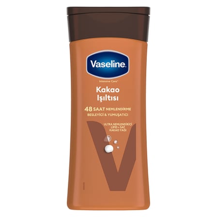 3 Adet Vaseline Lotion Kakao Işıltısı Vücut Losyonu 400 Ml