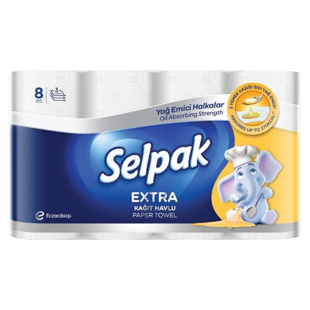 5 Adet Selpak 3 Katlı Yağ Emici Kağıt Havlu 8'li