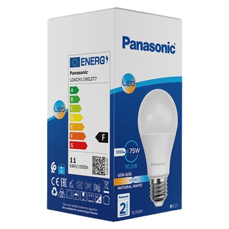 5 Adet Panasonic Led Ampul E27 10.5W 1055Lm 4000K