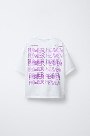 Flower Heaven  Baskılı Kız Çocuk  %100 Pamuk Tişört