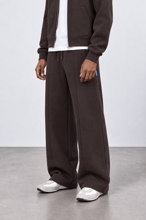 Erkek Basic Panda Baggy Eşofman Altı Kahve