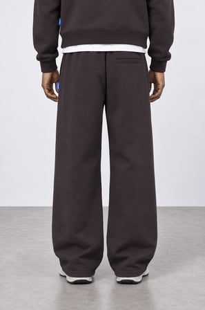 Erkek Basic Panda Baggy Eşofman Altı Kahve