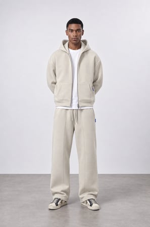 Erkek Basic Panda Baggy Eşofman Altı Bej