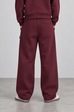 Erkek Basic Panda Baggy Eşofman Altı Bordo