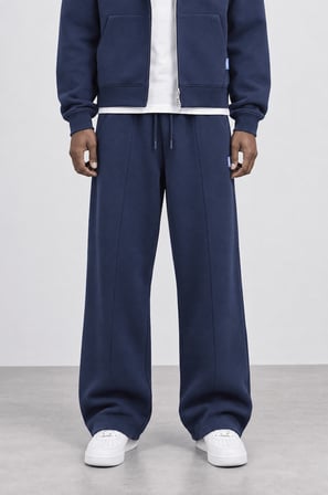 Erkek Basic Panda Baggy Eşofman Altı Lacivert