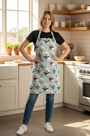 Unisex Mutfak Önlüğü Aşçı önlüğü yeni yıl yılbaşı noel baba