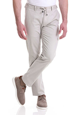 Taş Dinamik Fit Desenli Pamuklu Yandan Cepli Jogger PantoloN TAŞ RENGİ