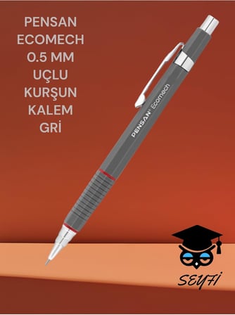 Ecomech 0.5 mm Uçlu Kurşun Kalem, Versatil Kalem, Gri