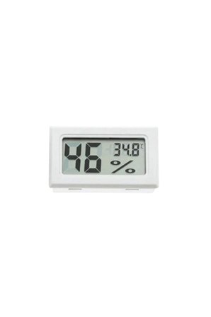 Mini Lcd Dijital Elektronik Beyaz Termometre Higrometre Sıcaklık Nem Ölçer (KABLOSUZ)