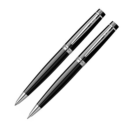 Scrikss Kişiye Özel Siyah Krom Kalem Seti