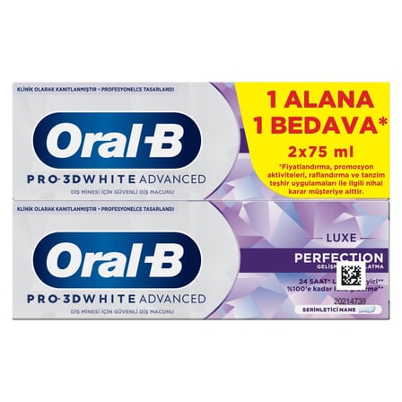 5 Adet Oral-B Pro-3DW Advenced Luxe Perfection Diş Macunu 2x75 Ml