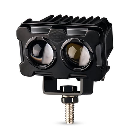 Robot Sis Farı Çift Renk Sarı-Beyaz Araç Motosiklet Off Road Led Lamba Çift Gözlü Projektör 50W Metal Arazi Çalışma Lambası 1 Adet