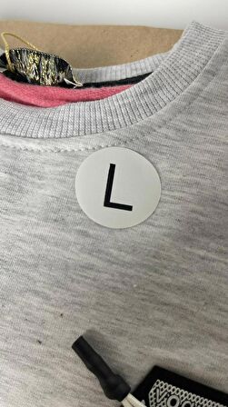 L Beden Etiketi Yuvarlak Yapışkanlı 3x3 cm 150 Adet