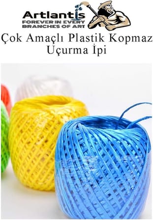 Çok Amaçlı Plastik Kopmaz Uçurtma İpi Çamaşır İpi 4 Adet Renkli 200 Metre Naylon İp Çırpı İpi Çizim İnşaat Duvar İpi