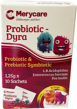 Merycare Kedi ve Köpekler için Probiotic Simbiyotik Dyra Saşe(10x1,25gr)