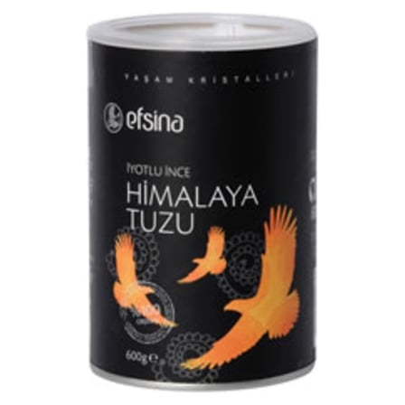 2 Adet Efsina Himalaya Tuzu (İnce) Silindir Kutu 600 G