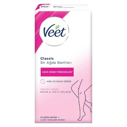 3 Adet Veet Klasik Ağda Bandı 12'li