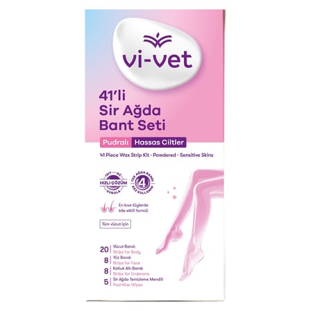 5 Adet Vi-Vet Pudralı Sir Ağda Bant Seti 41'li