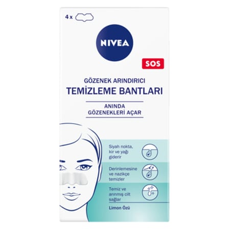 4 Adet Nivea T-Bölgesi Temizleyici Bant