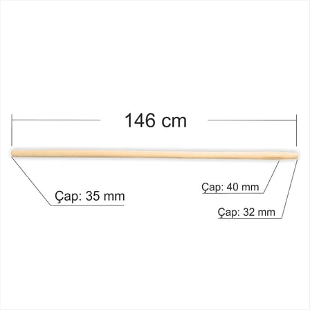 En Kalın Sağlam Uzun 150 cm Kırılmaz Gerçek Ahşap Odun Kazma Kürek Tırmık Sapı Kolu Sopası Tutacağı Bel Çapa Süpürge Bahçe Tırmığı Balta Sapı