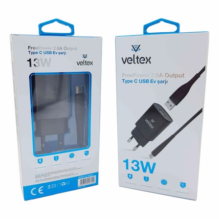 13W 2.6A TYPE-C Şarj Aleti VTX-002