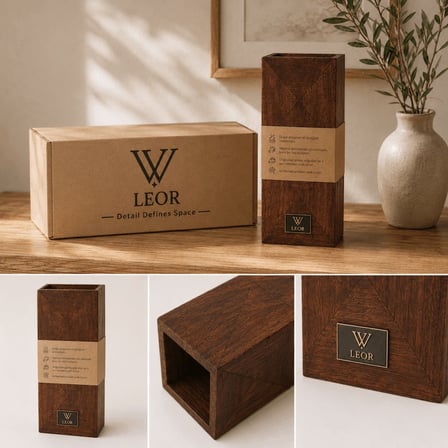 Leor Collection Dekoratif Ahşap Vazo